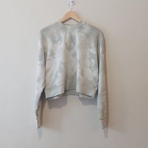 Jonathan Simkhai Tie Dye Cropped Sweatshirt In Euc